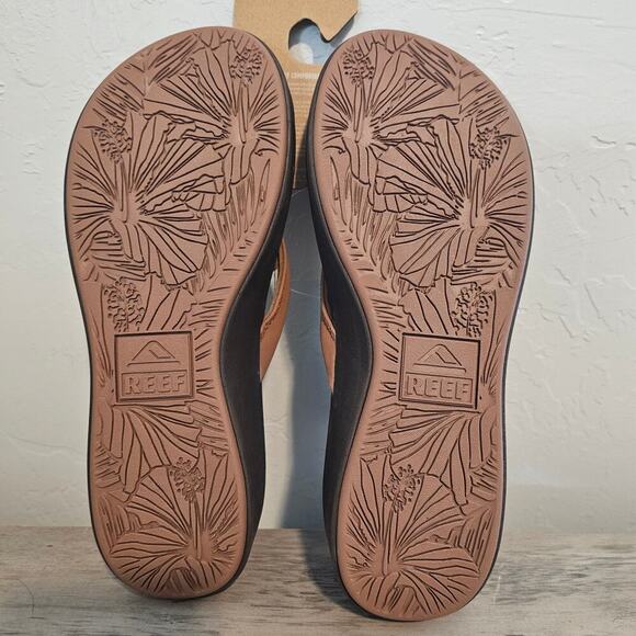 Reef Cushion Cloud Sandals Women Size 9 Expresso Brown Comfort Flip Flops Beach - Picture 9 of 9